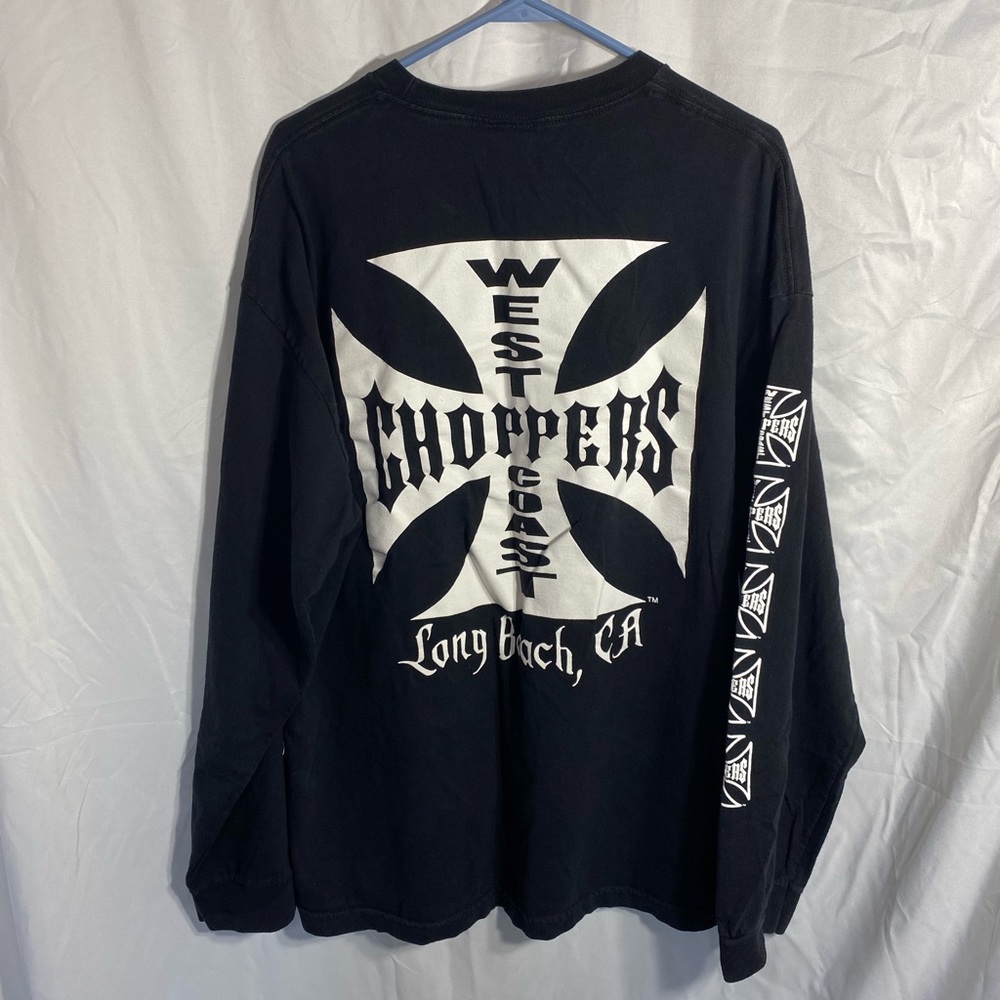 Vintage 90’s XL West Coast Choppers Long Sleeved T-Shirt Black.